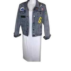 💋Velvet Heart Jean jacket with patches